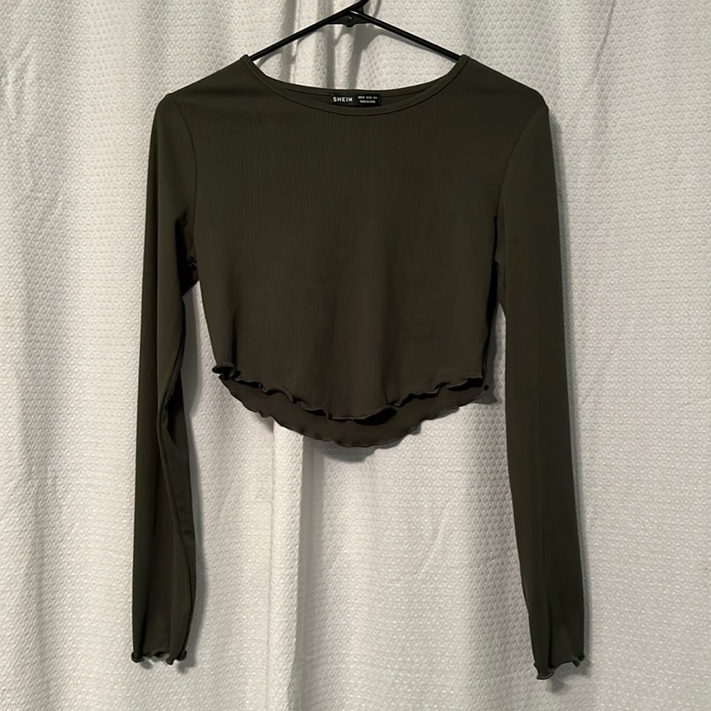 Shein long sleeve crop top